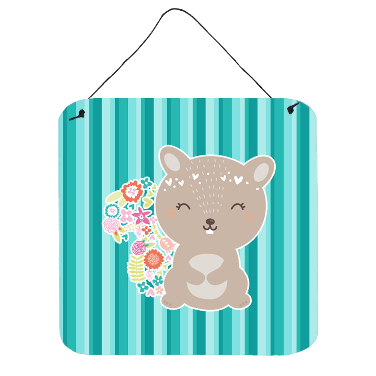 Flowered Squirrel Wall or Door Hanging Prints