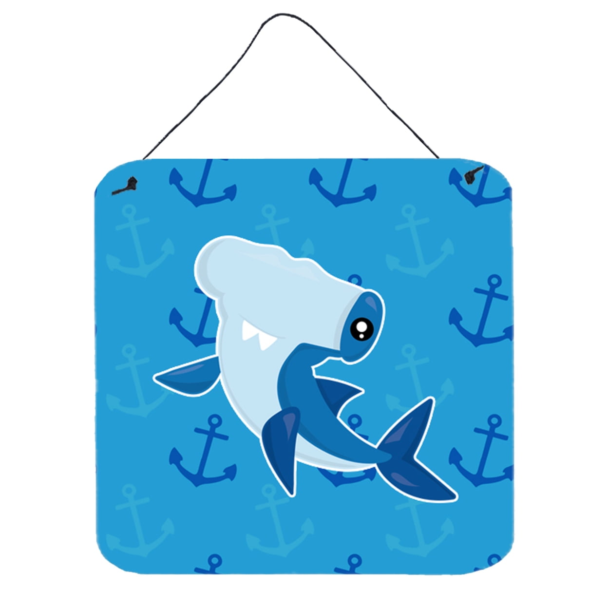 Hammerhead Shark on Anchors Wall or Door Hanging Prints