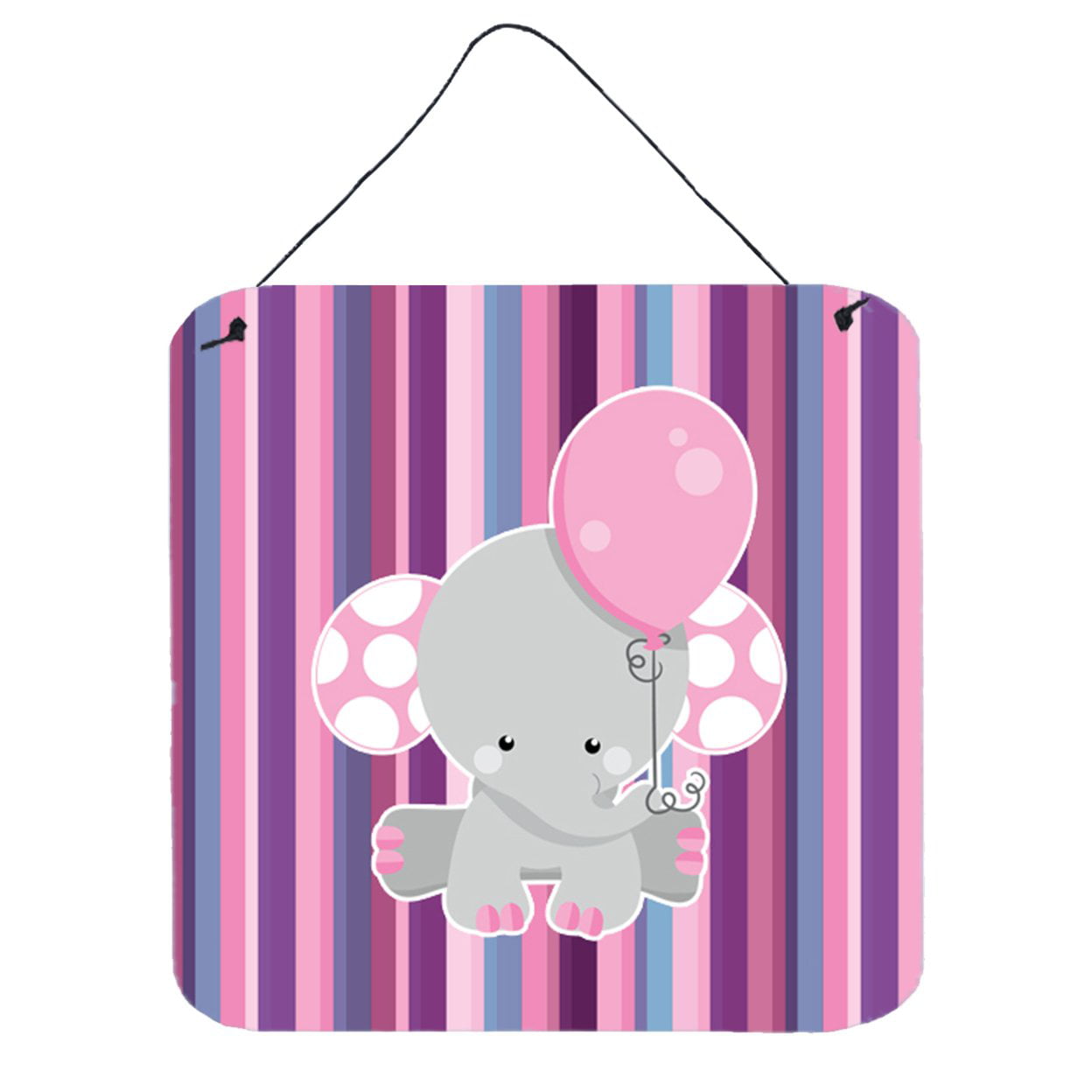 Elephant on Stripes Wall or Door Hanging Prints