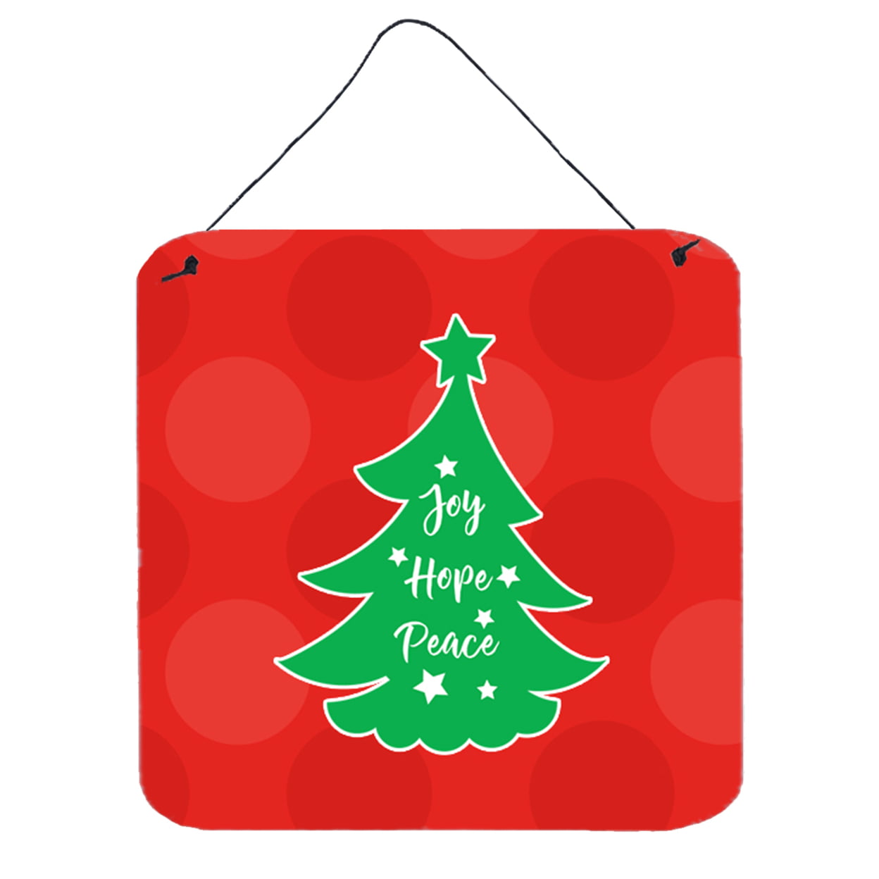 Christmas Tree Red & Green Wall or Door Hanging Prints
