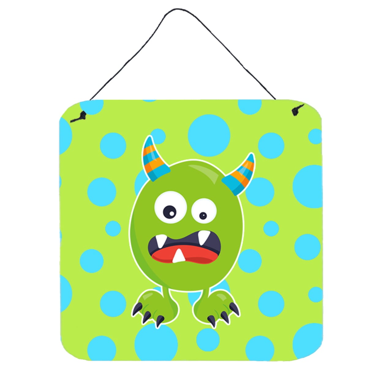 Little Monster Greenie Doodle Wall or Door Hanging Prints
