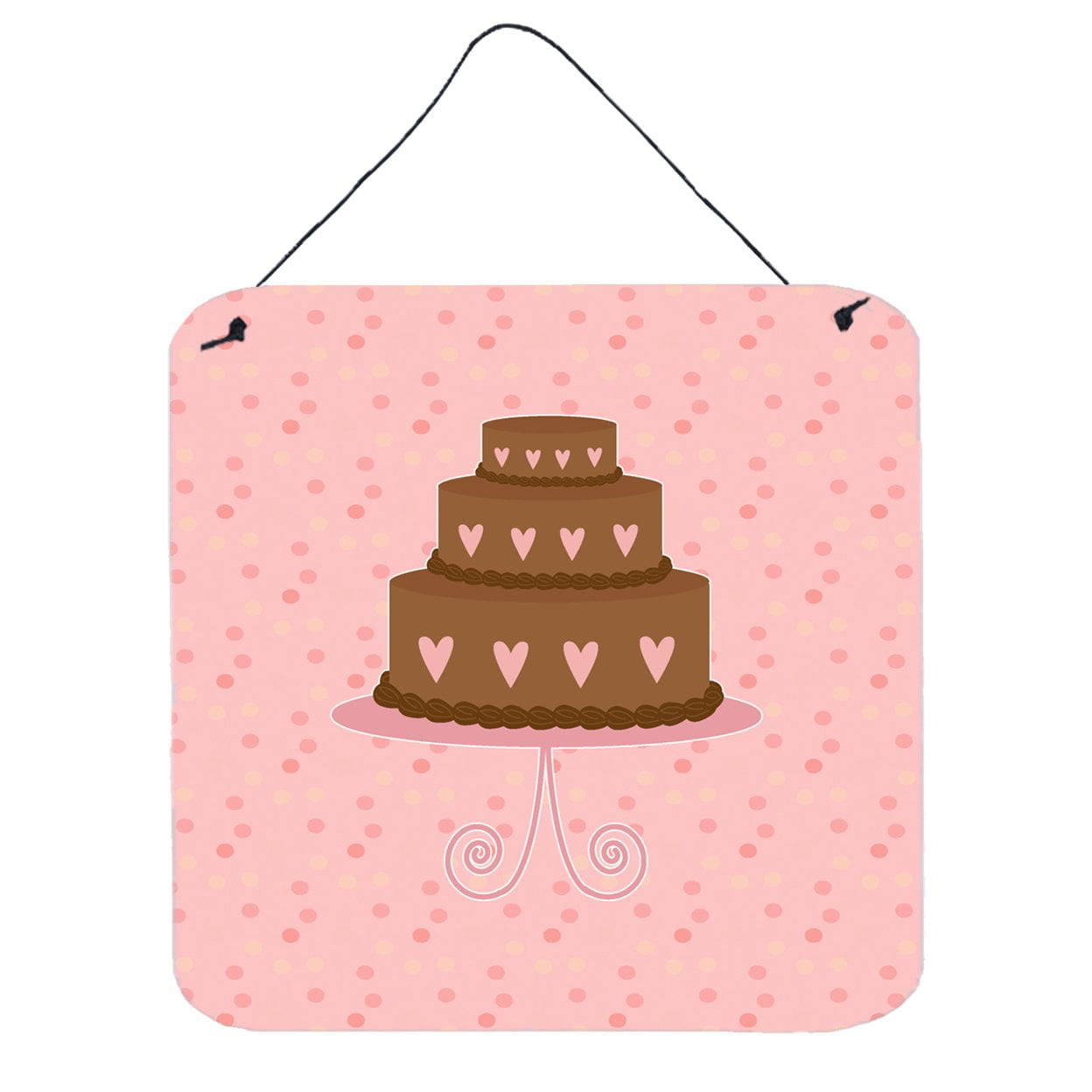 Heart Cake 3 Tier Pink Wall or Door Hanging Prints