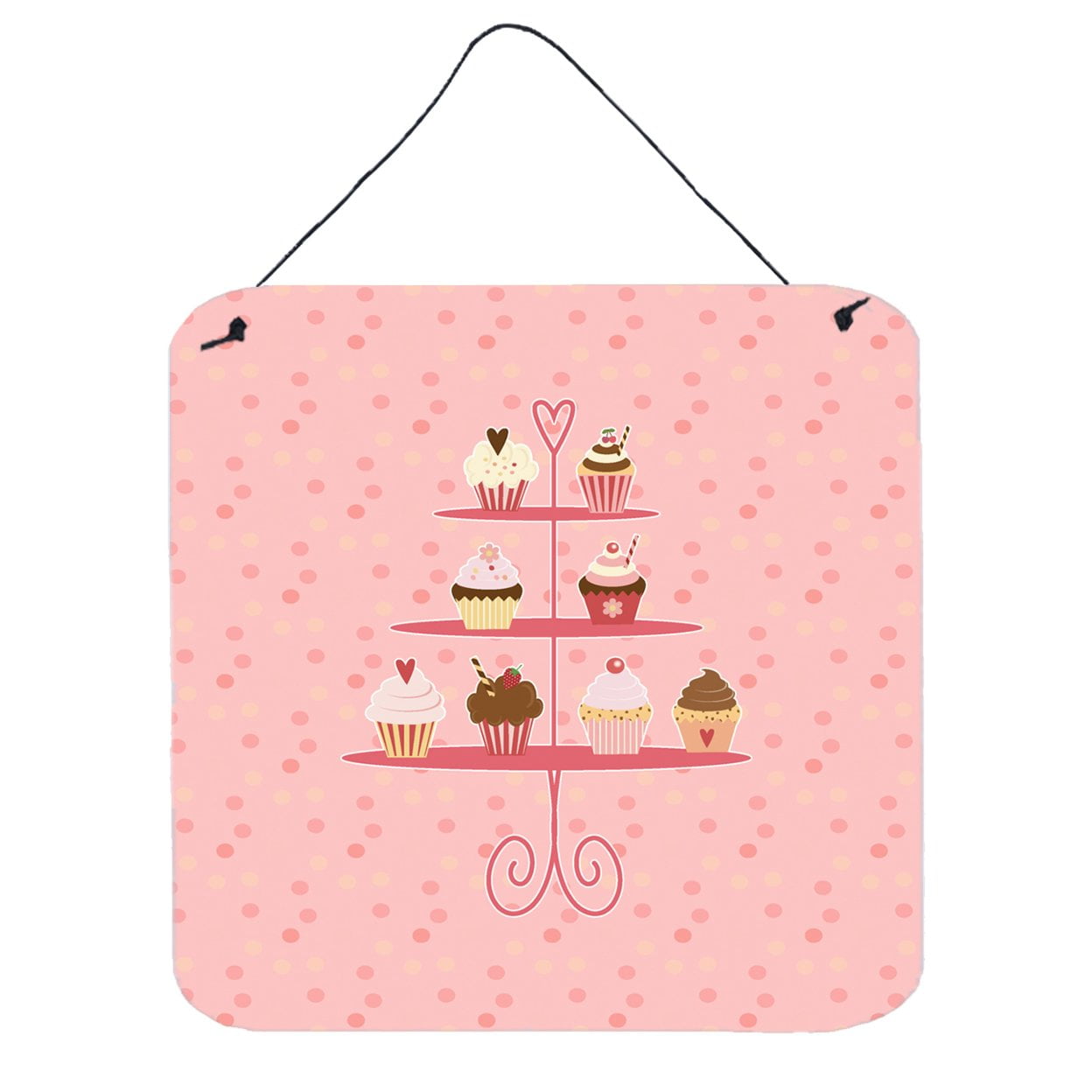 Cupcakes 3 Tier Pink Wall or Door Hanging Prints