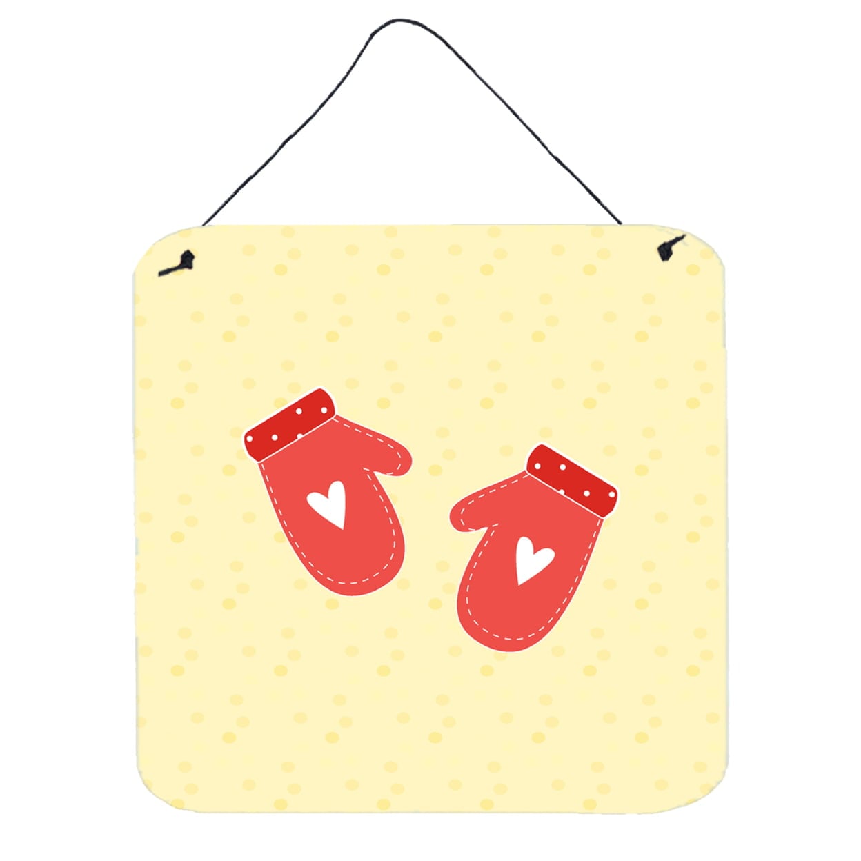 Oven Mitts on Yellow Wall or Door Hanging Prints