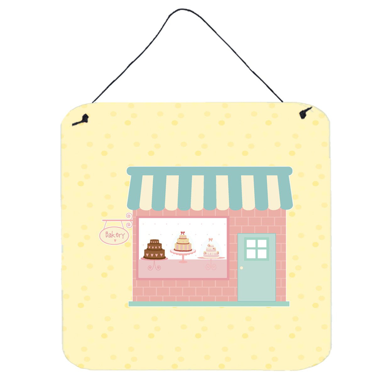 Bake Shoppe on Yellow Wall or Door Hanging Prints