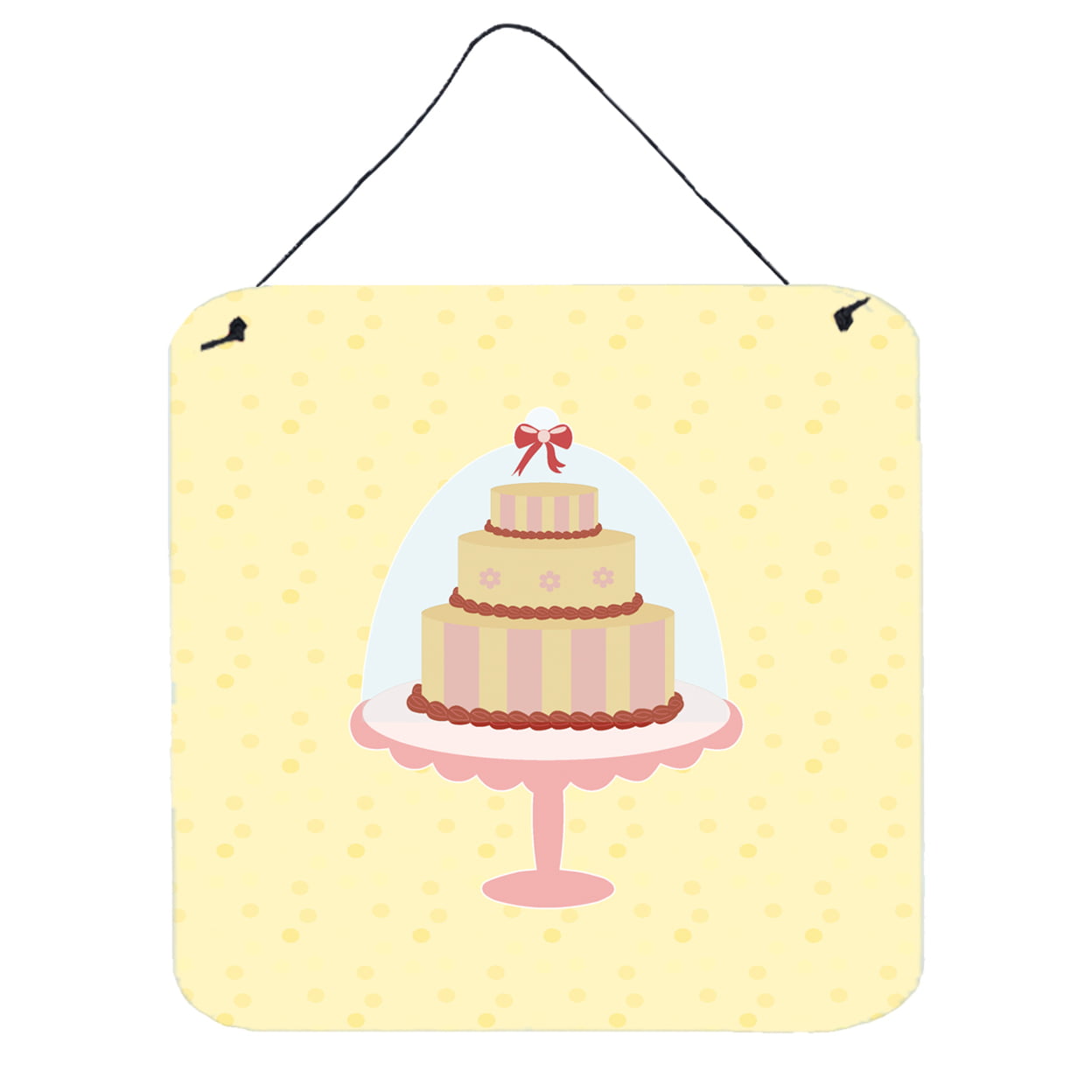 3 Tier Cake on Yellow Wall or Door Hanging Prints