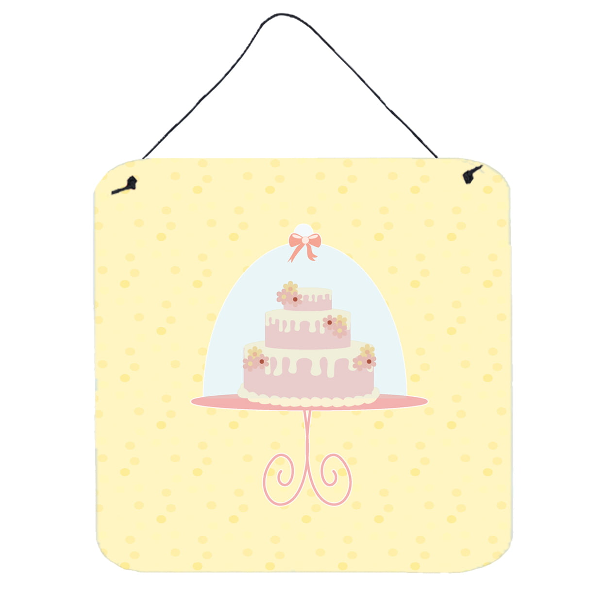 3 Tier Cake on Yellow Wall or Door Hanging Prints