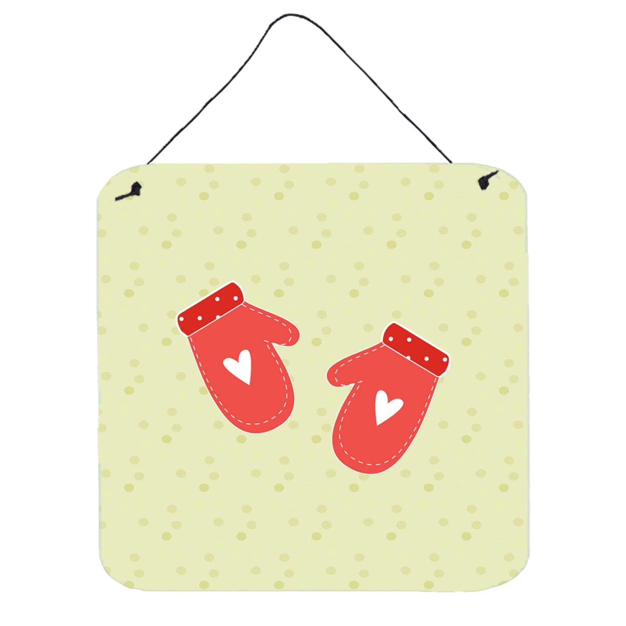 Oven Mitts on Green Wall or Door Hanging Prints