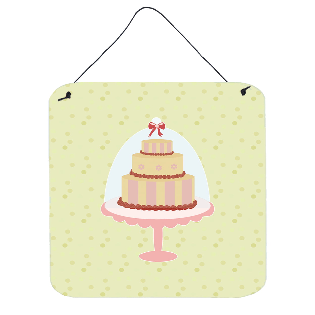 Decorated Cake on Green Wall or Door Hanging Prints