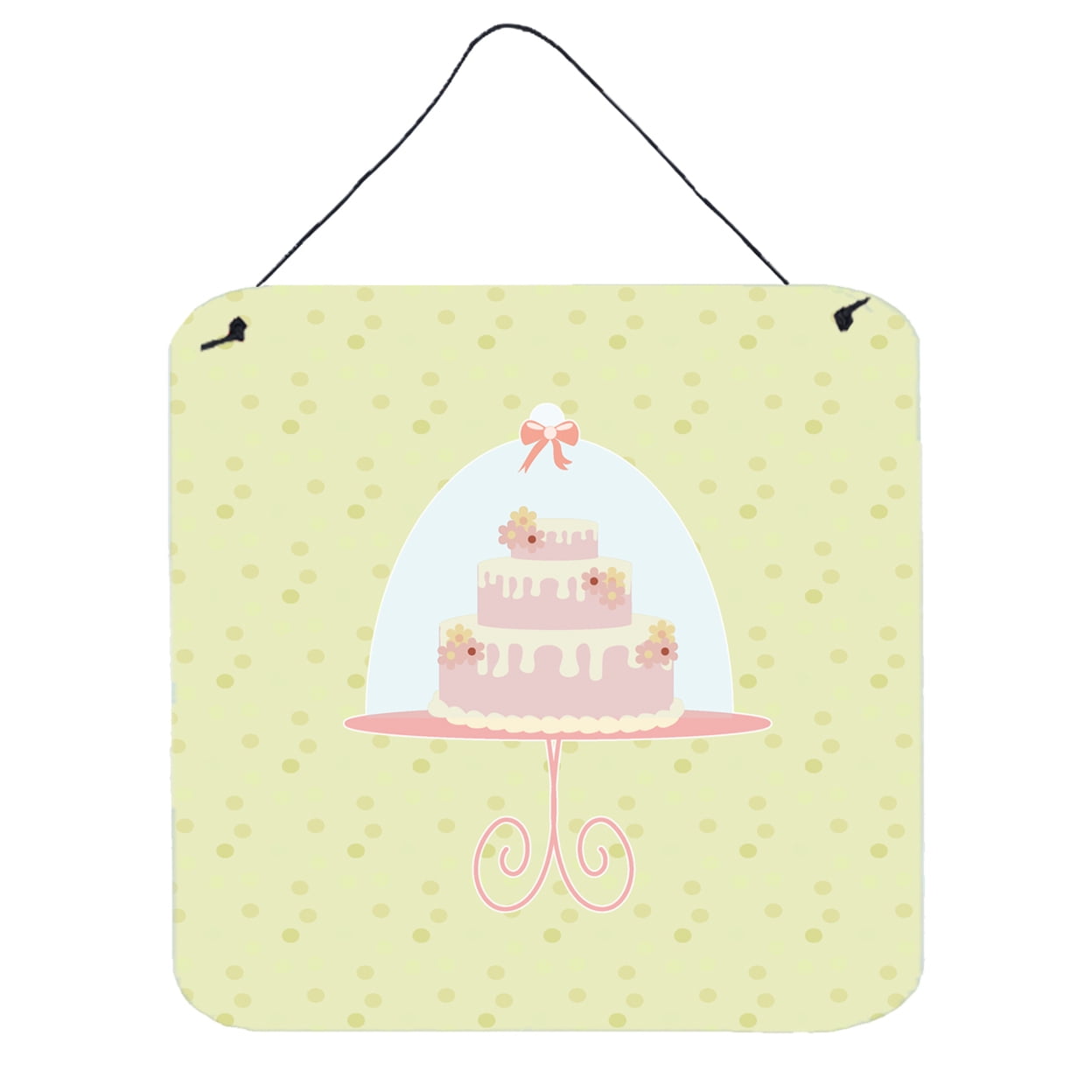 BB7306DS66 Decorated Cake on Green Wall or Door Hanging Prints