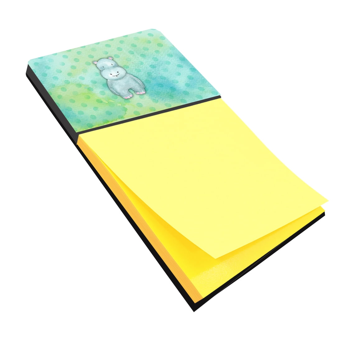 BB7389SN Polkadot Hippopotamus Watercolor Sticky Note Holder