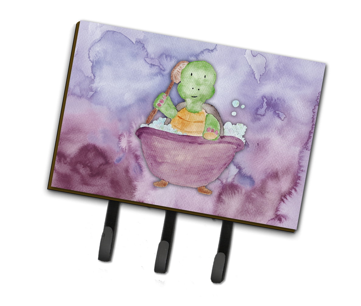 Turtle Bathing Watercolor Leash or Key Holder