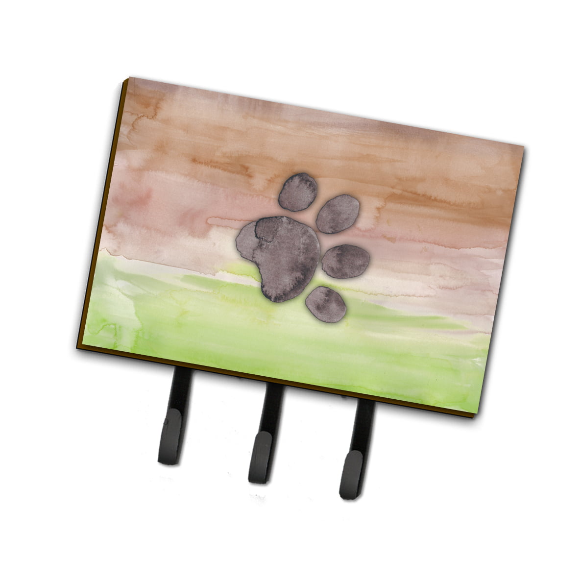 Dog Paw Watercolor Leash or Key Holder