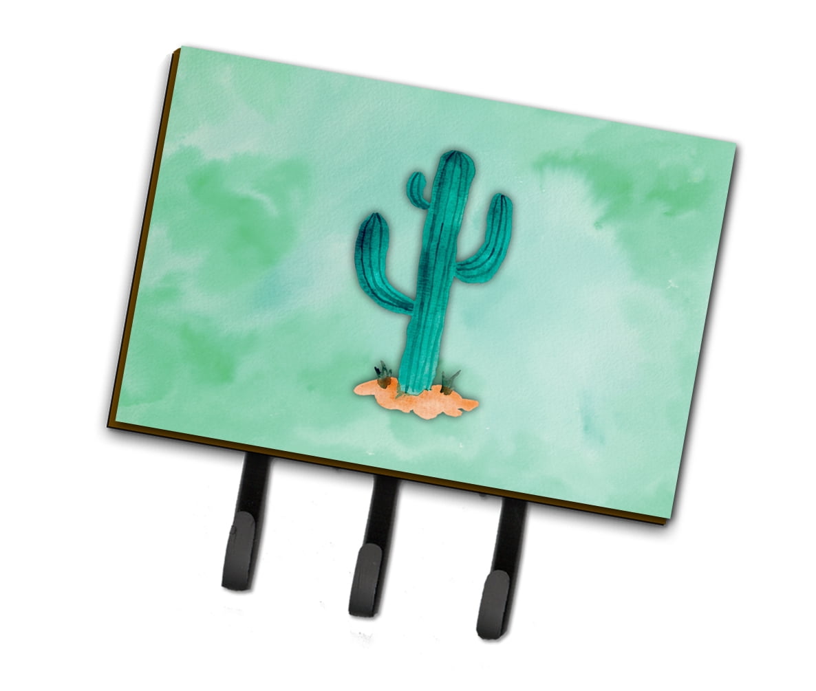 Western Cactus Watercolor Leash or Key Holder