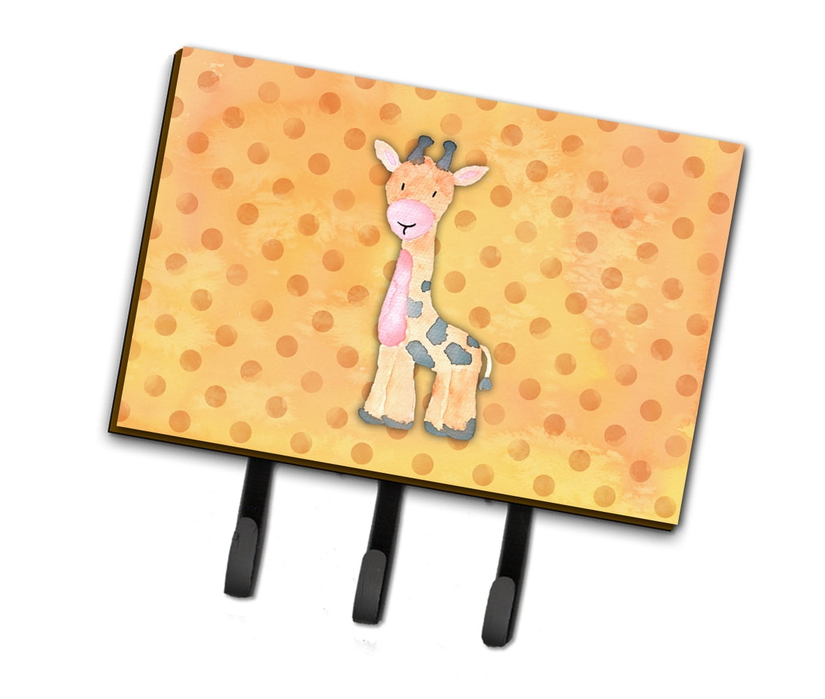 Polkadot Griaffe Watercolor Leash or Key Holder