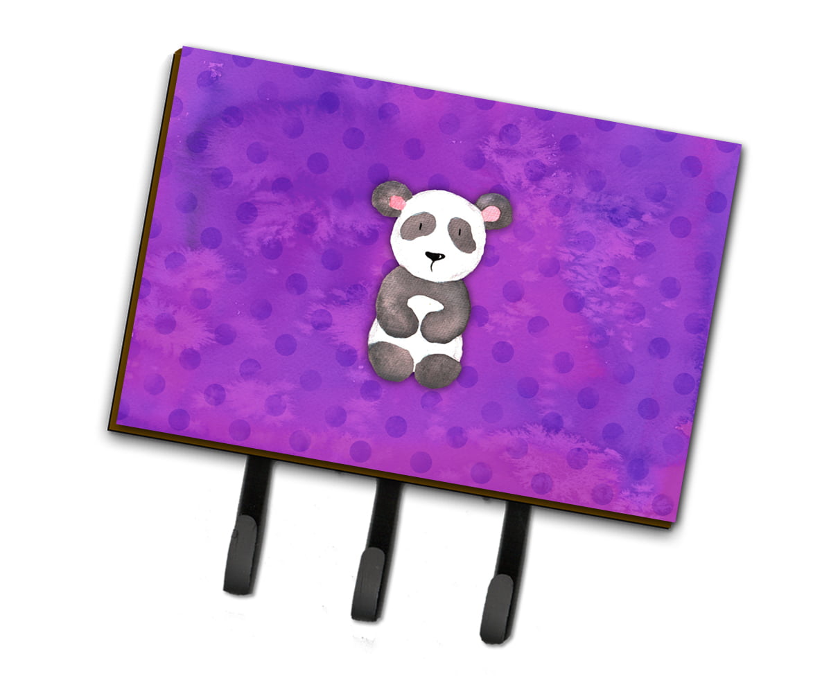 Polkadot Panda Bear Watercolor Leash or Key Holder