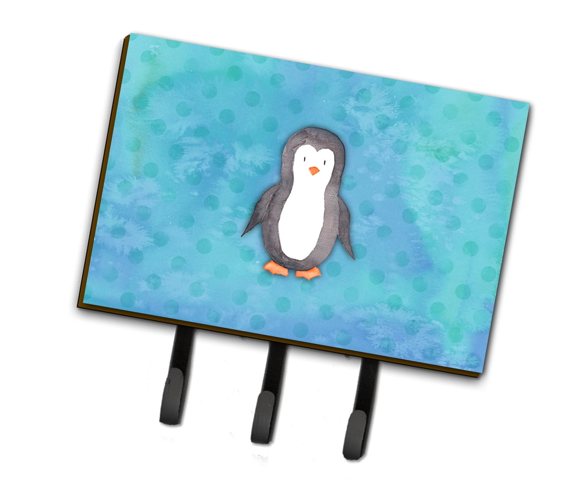 Polkadot Penguin Watercolor Leash or Key Holder