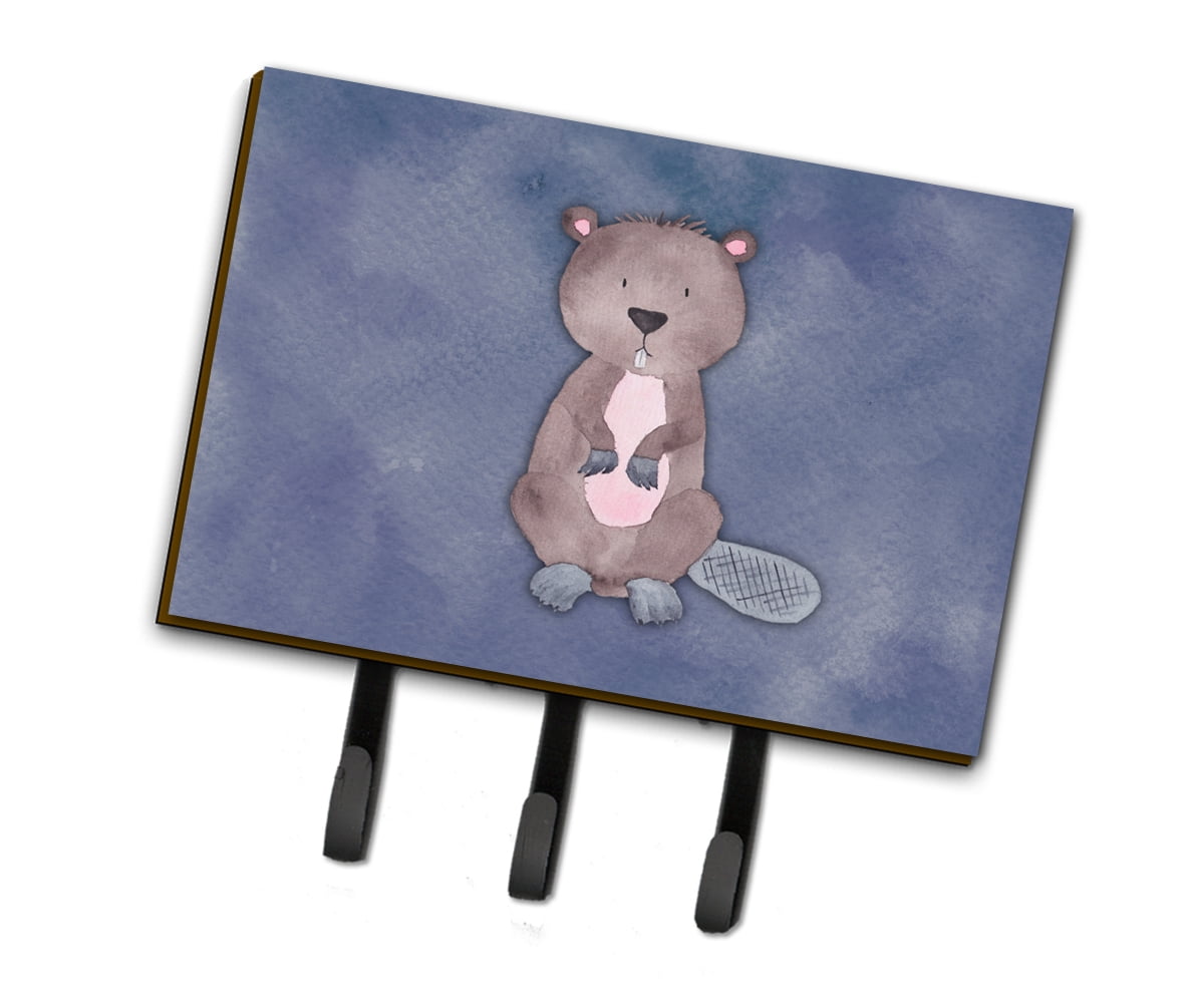 Beaver Watercolor Leash or Key Holder