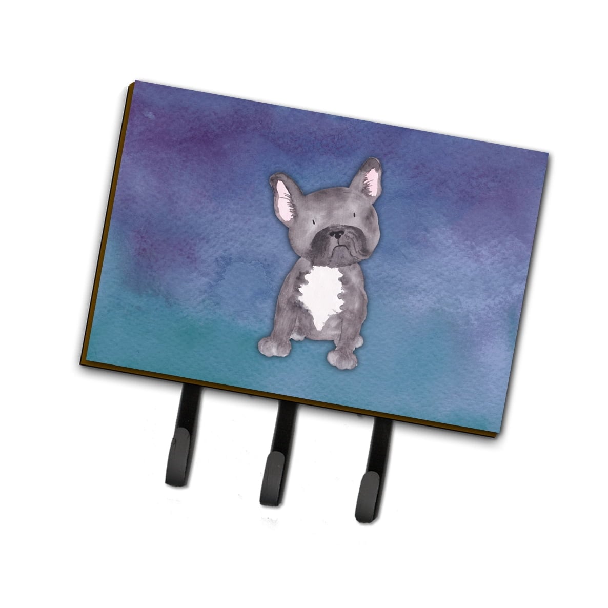 French Bulldog Watercolor Leash or Key Holder