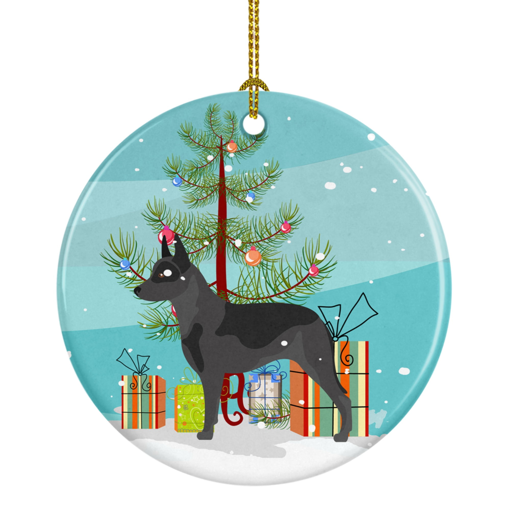 Australian Cattle Dog Christmas Ceramic Ornament