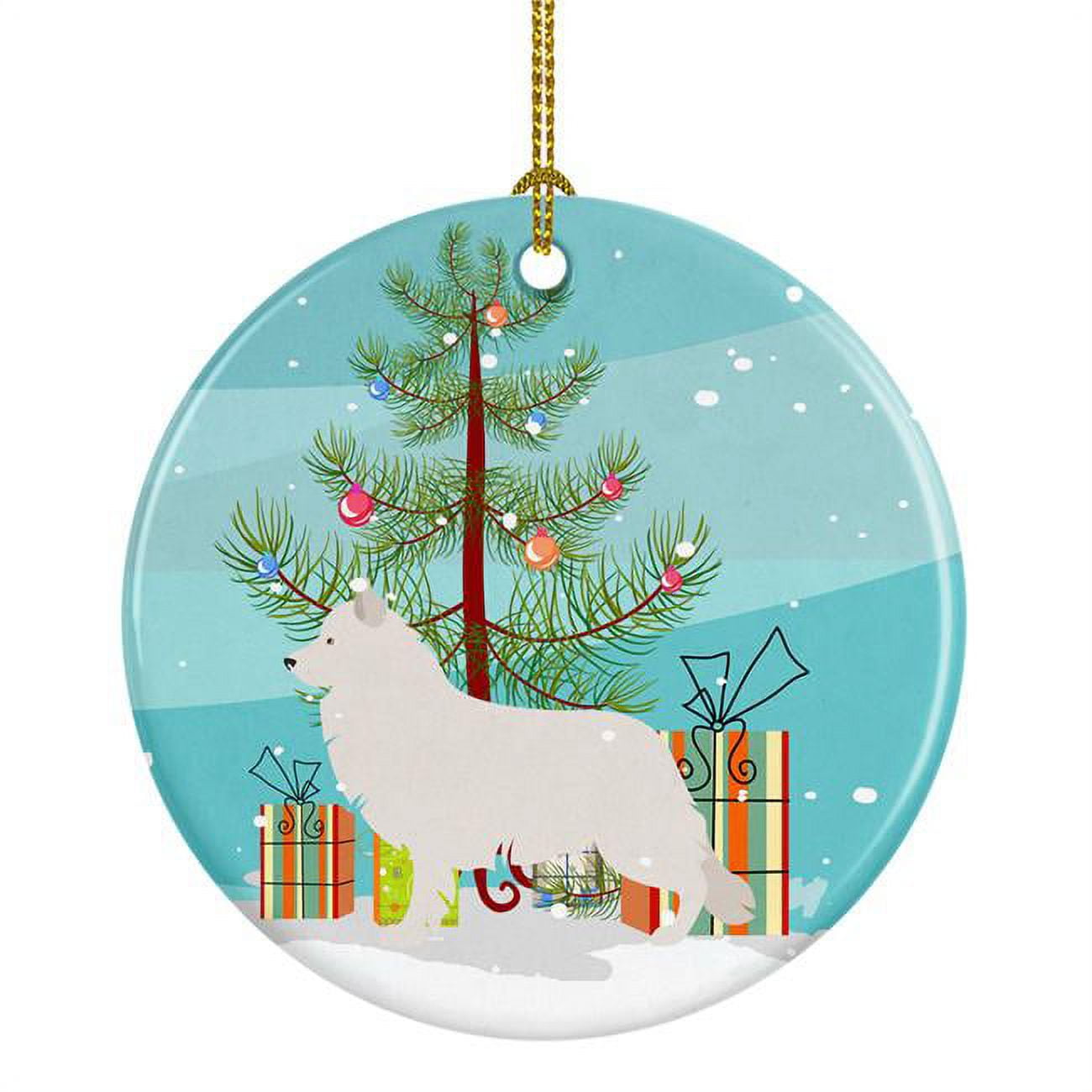 Berger Blanc Suisse Christmas Ceramic Ornament