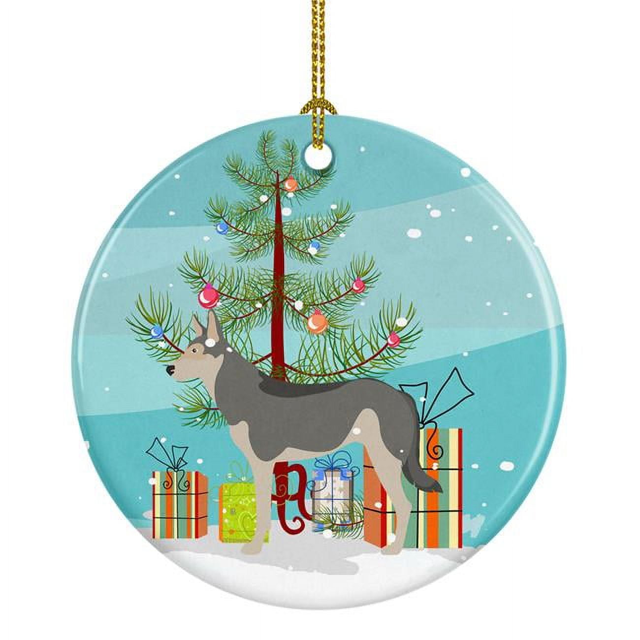 Saarloos Wolfdog Christmas Ceramic Ornament
