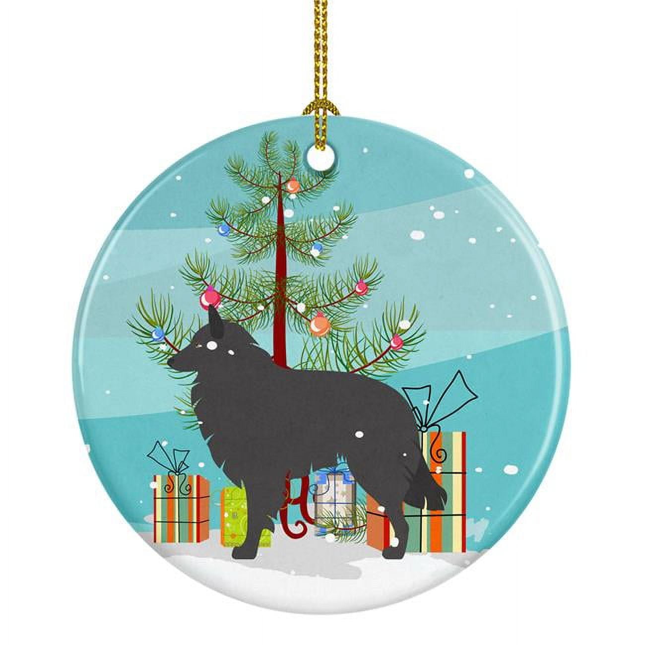 Groenendael Belgian Shepherd Christmas Ceramic Ornament