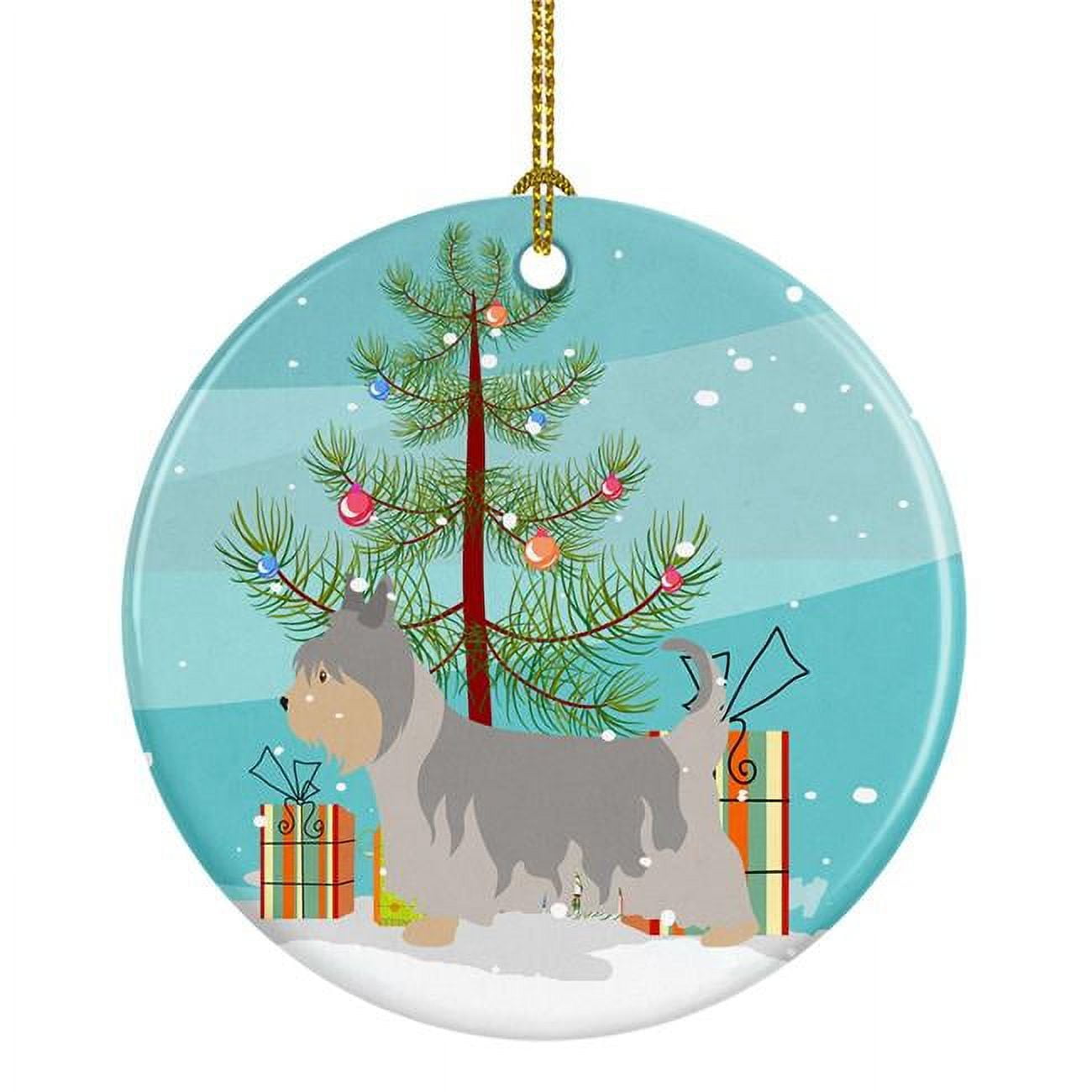 BB8469CO1 Australian Silky Terrier Christmas Ceramic Ornament