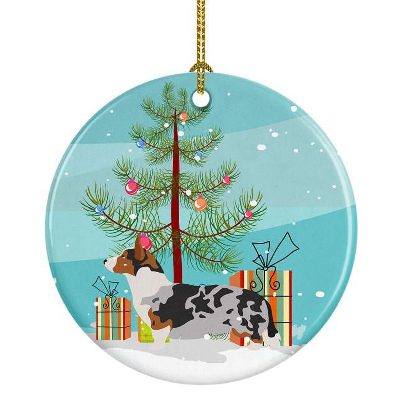 Welsh Corgi Cardigan Christmas Ceramic Ornament