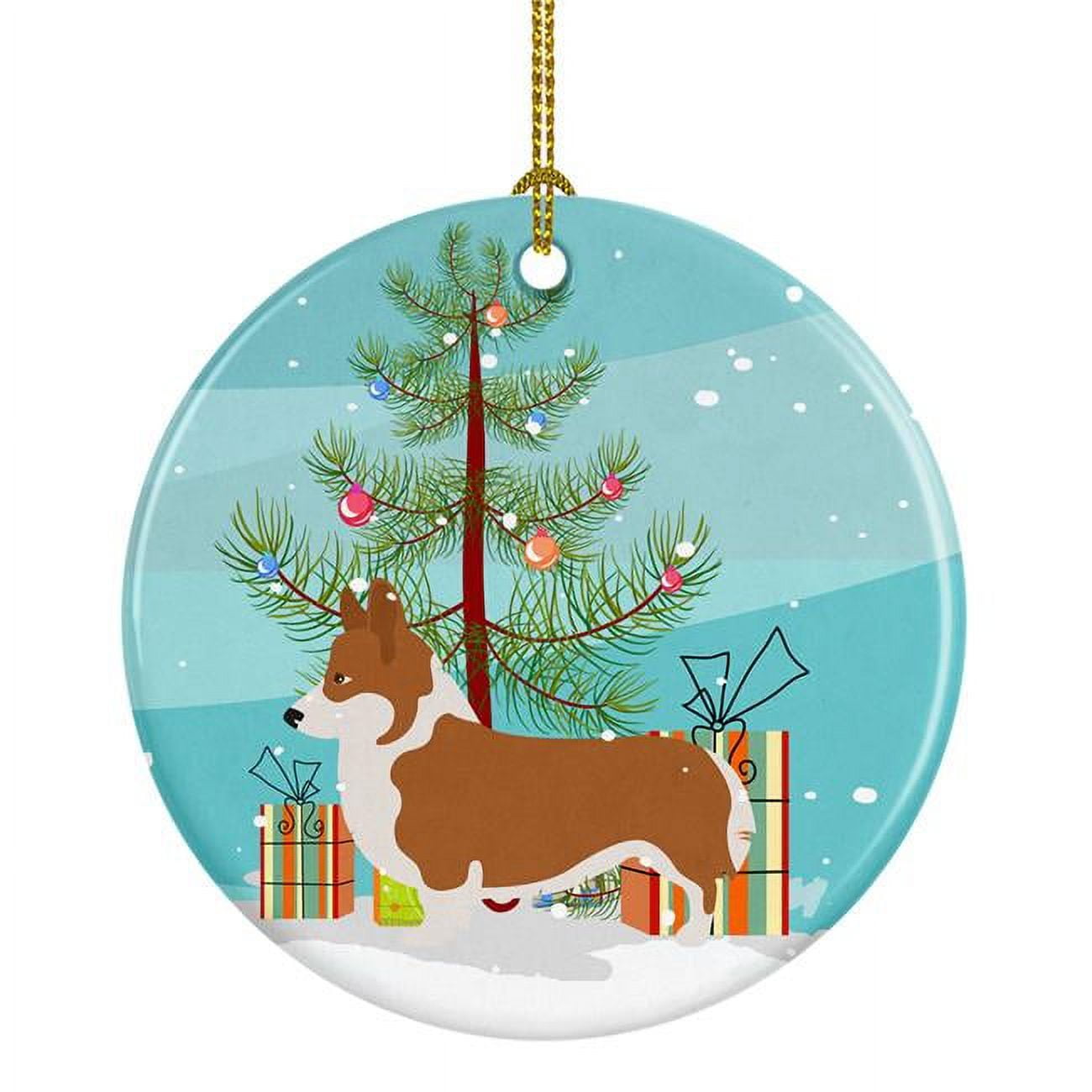 Pembroke Welsh Corgi Christmas Ceramic Ornament