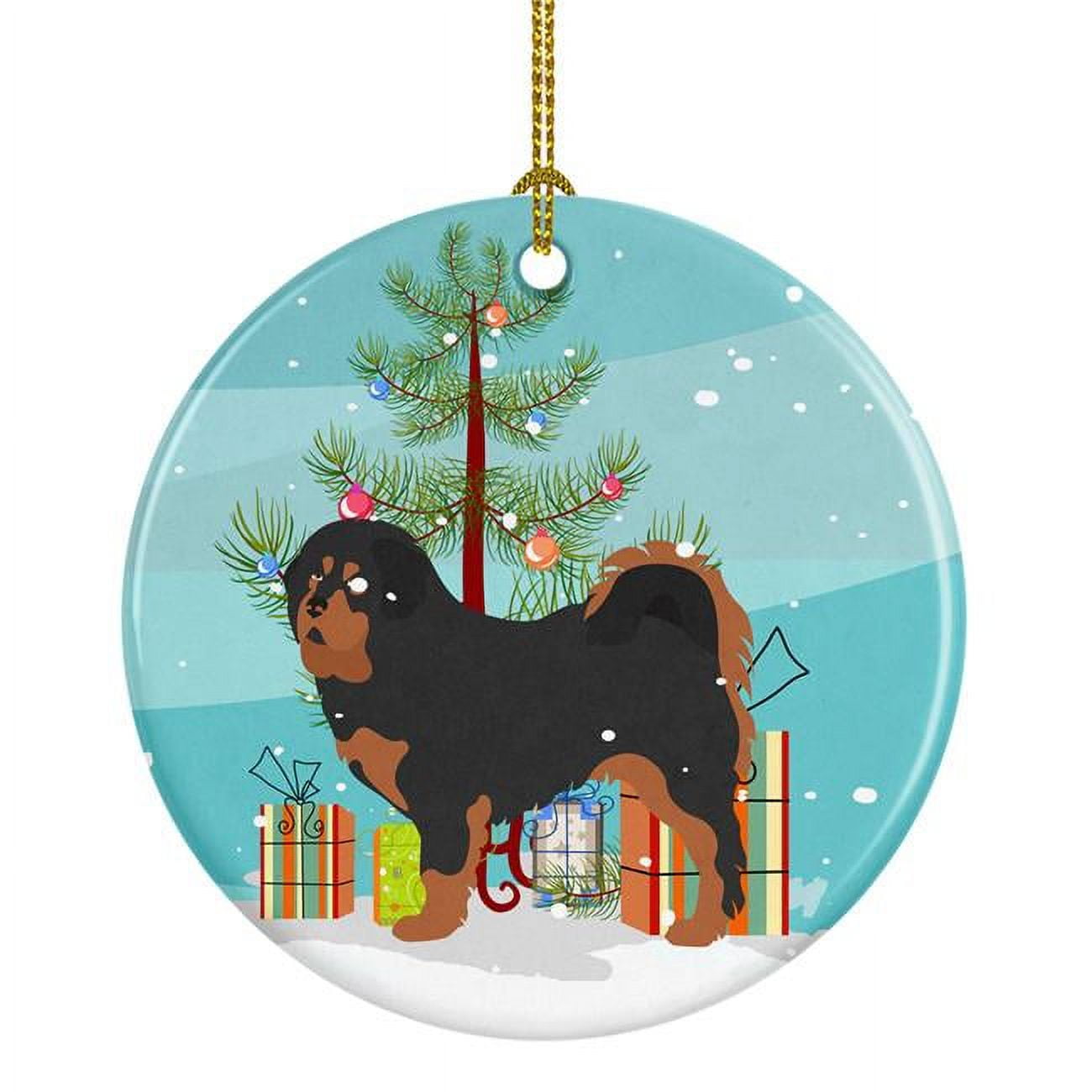 Tibetan Mastiff Christmas Ceramic Ornament