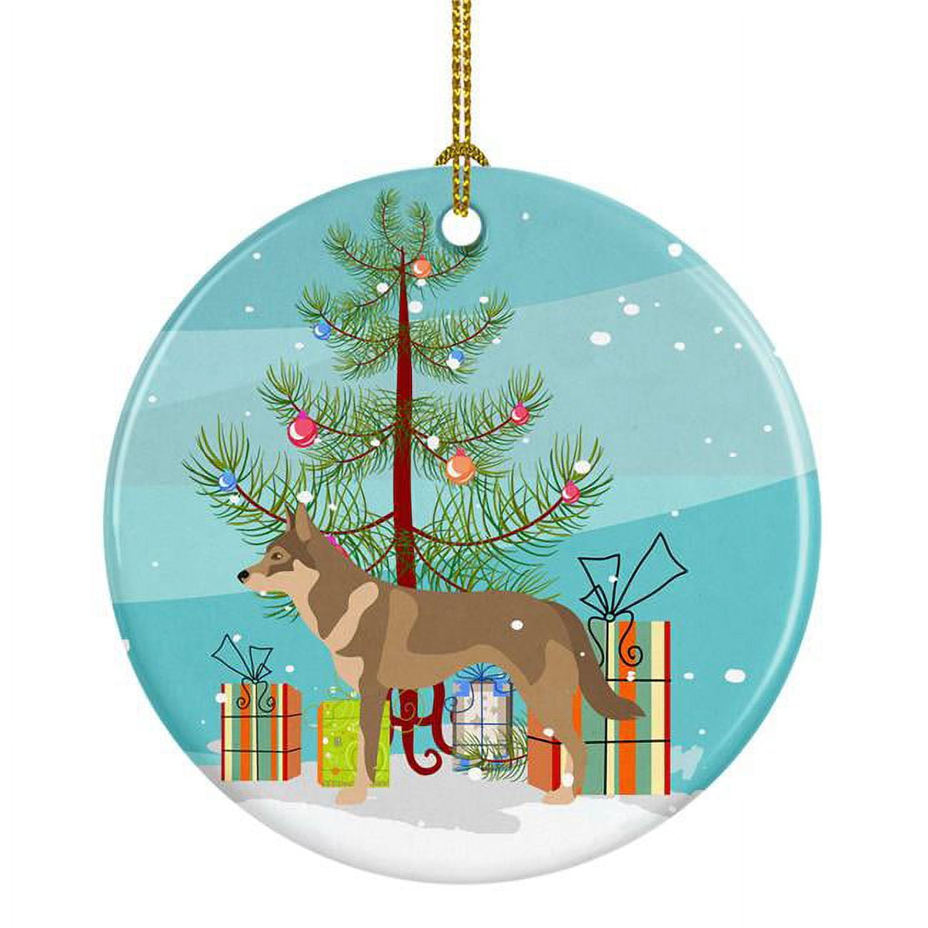 Czechoslovakian Wolfdog Christmas Ceramic Ornament