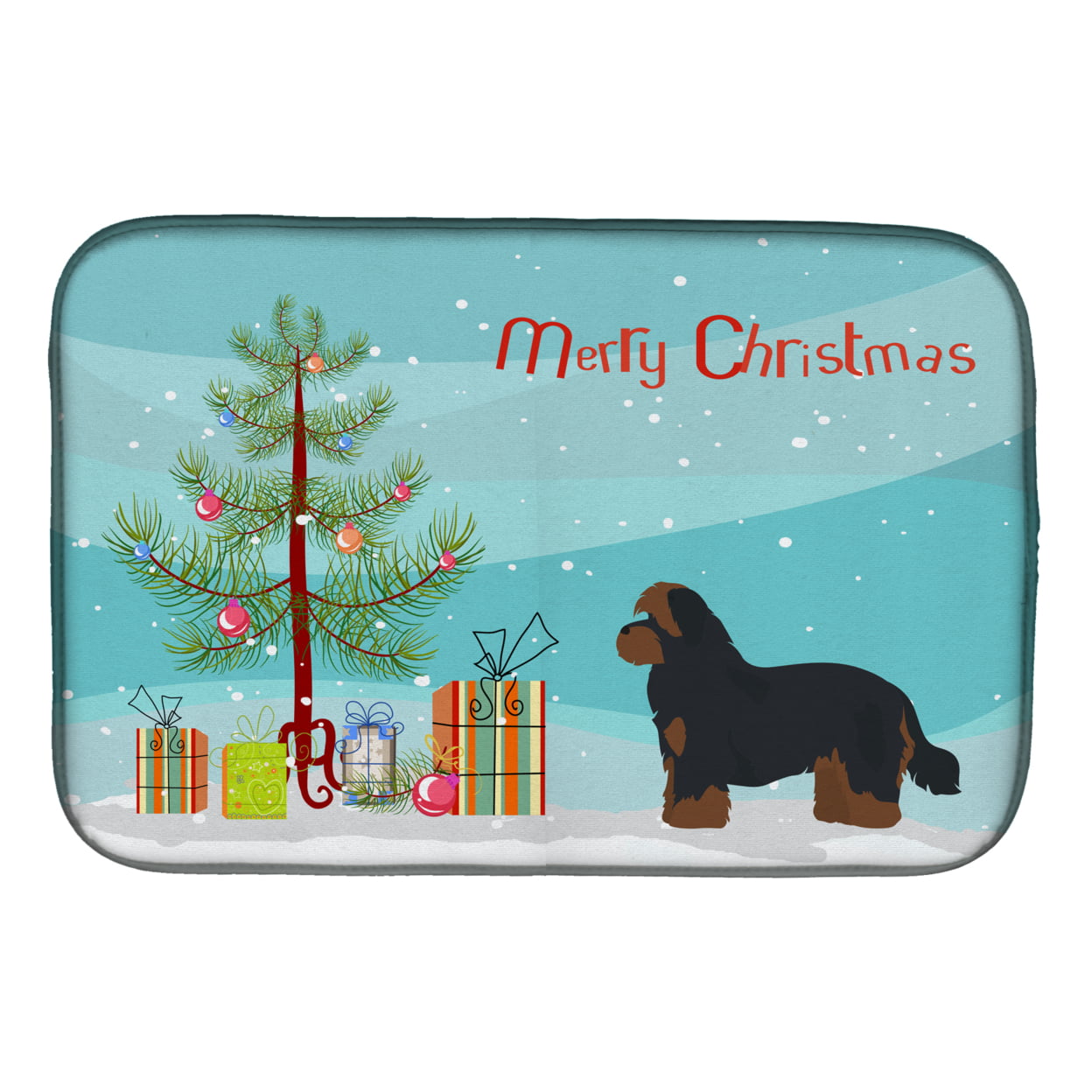 Shorkie No.1 Christmas Tree Dish Drying Mat