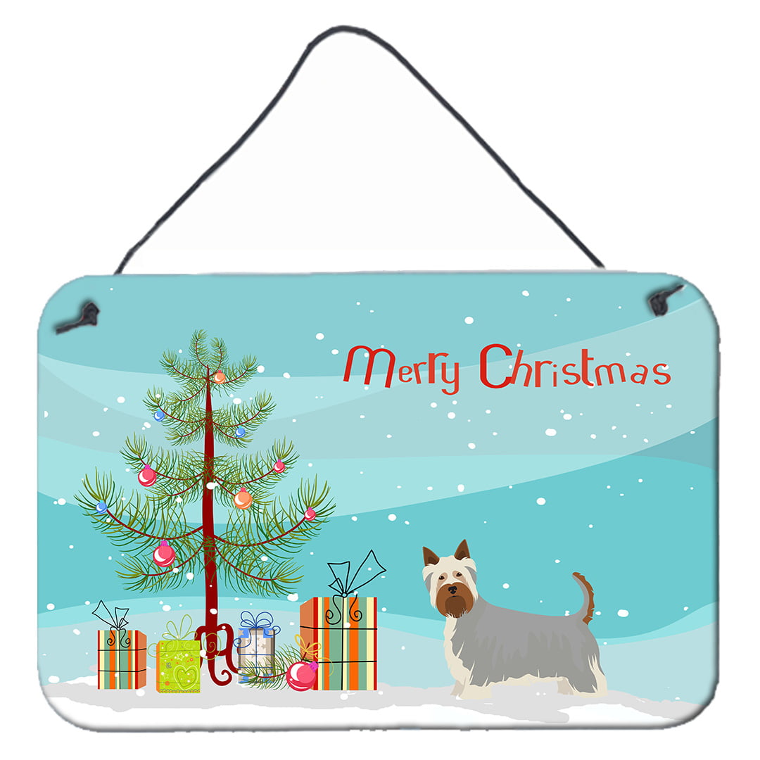 Australian Silky Terrier Christmas Tree Wall or Door Hanging Prints