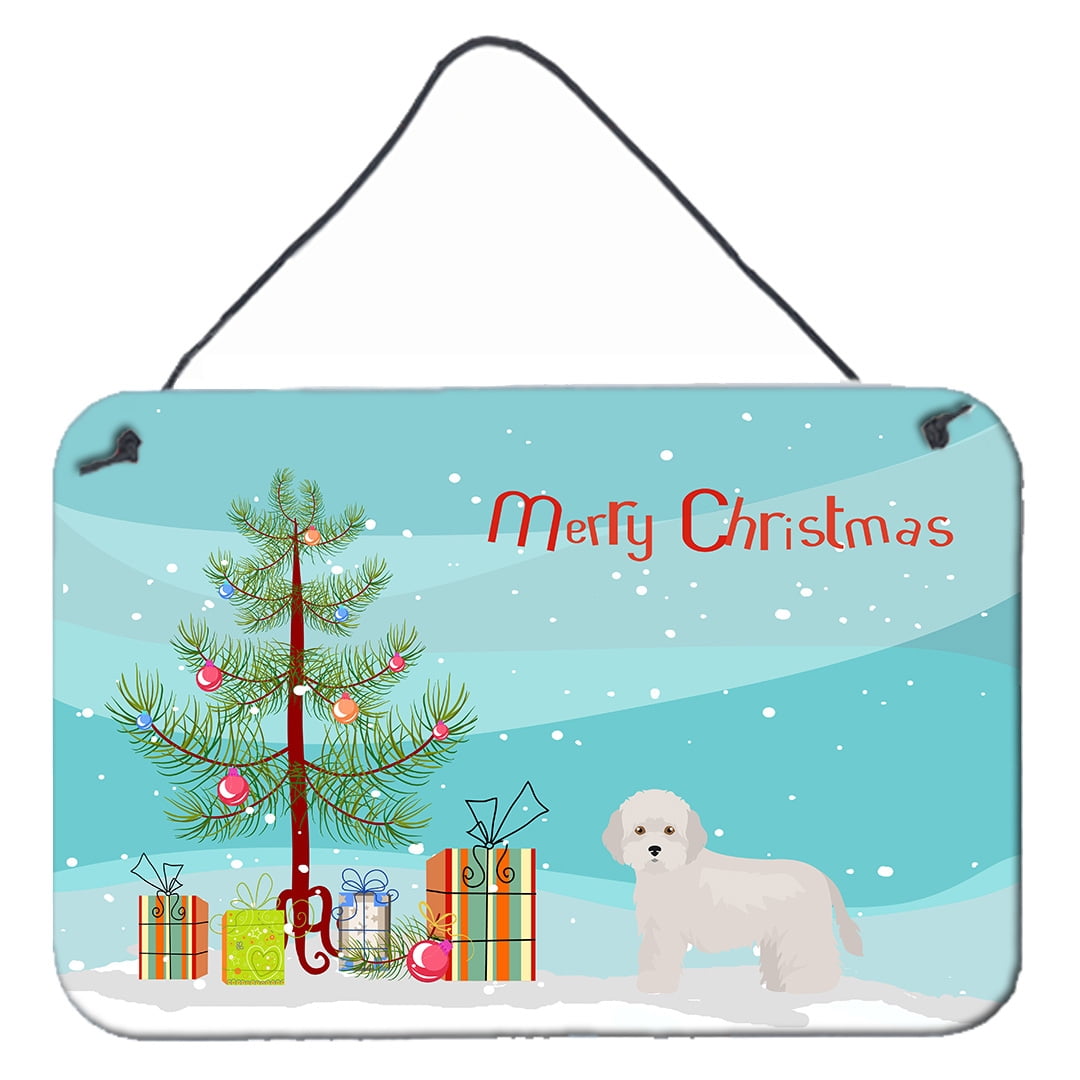 Cyprus Poodle Christmas Tree Wall or Door Hanging Prints