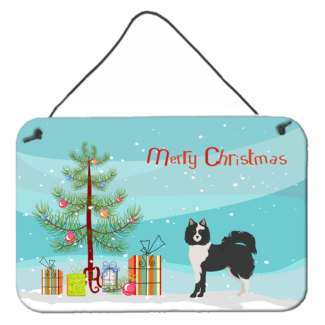 Black & White Elo dog Christmas Tree Wall or Door Hanging Prints