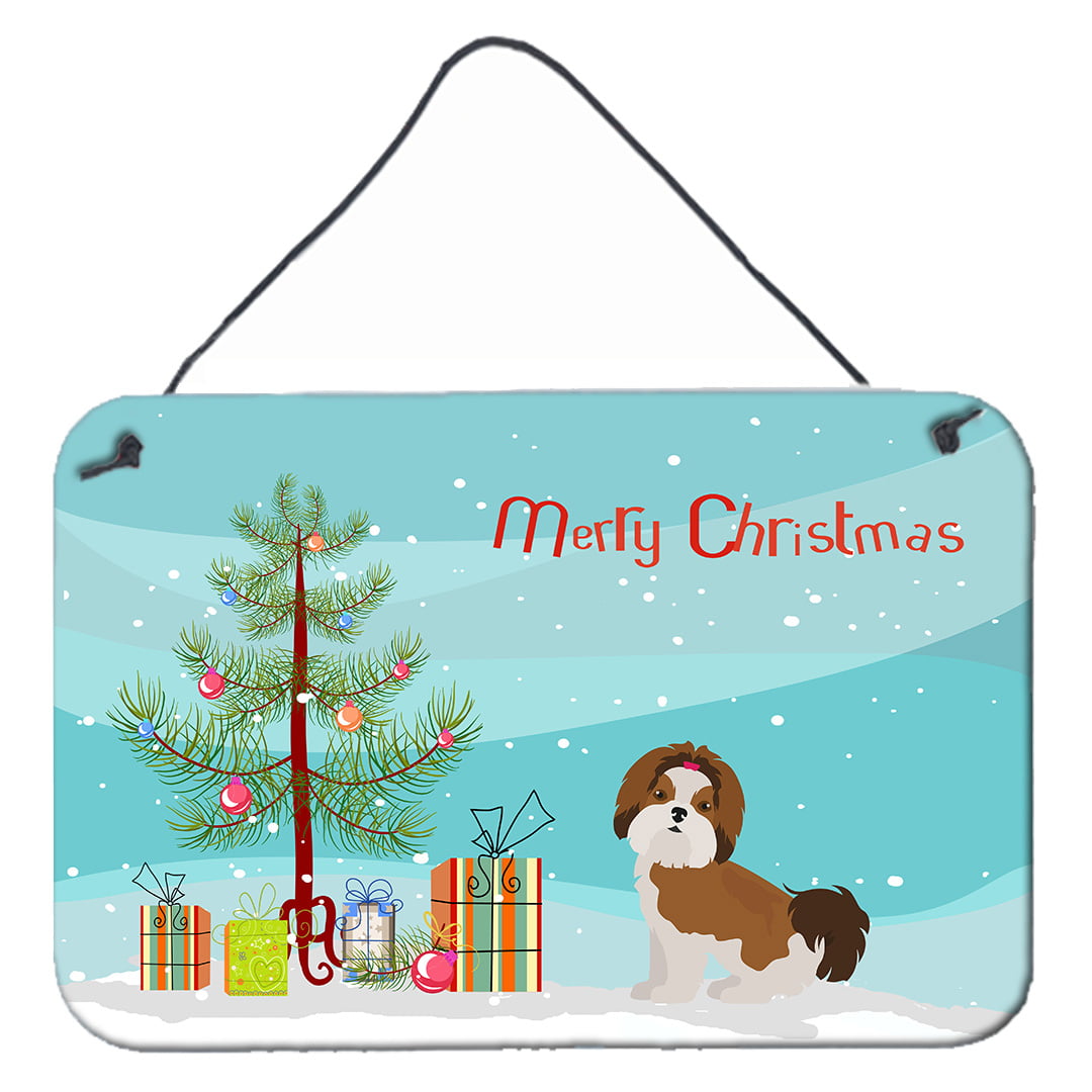 Imperial Shih Tzu Christmas Tree Wall or Door Hanging Prints