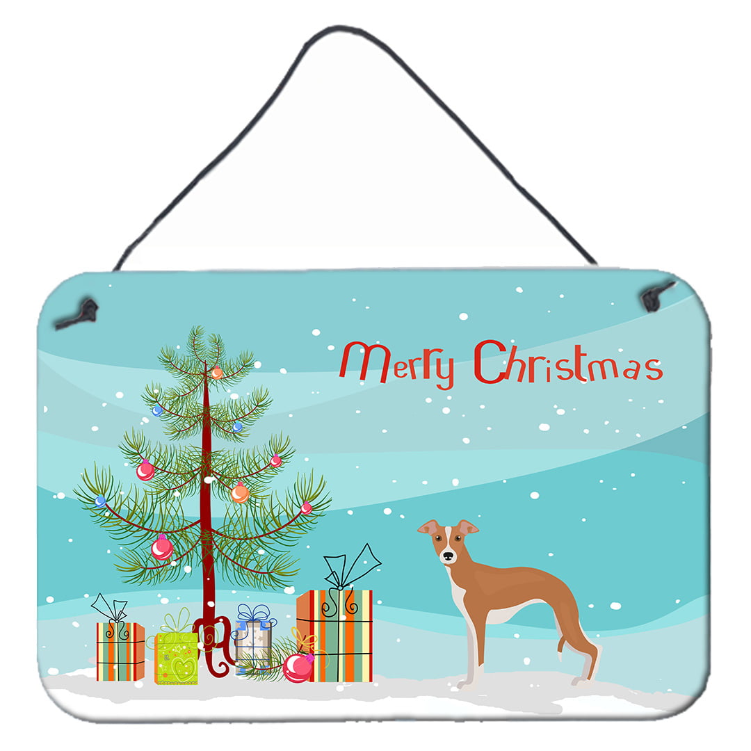 Italian Greyhound Christmas Tree Wall or Door Hanging Prints