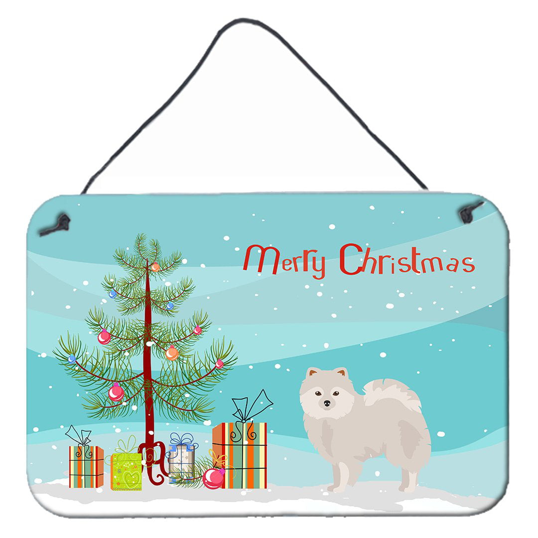 Japanese Spitz Christmas Tree Wall or Door Hanging Prints
