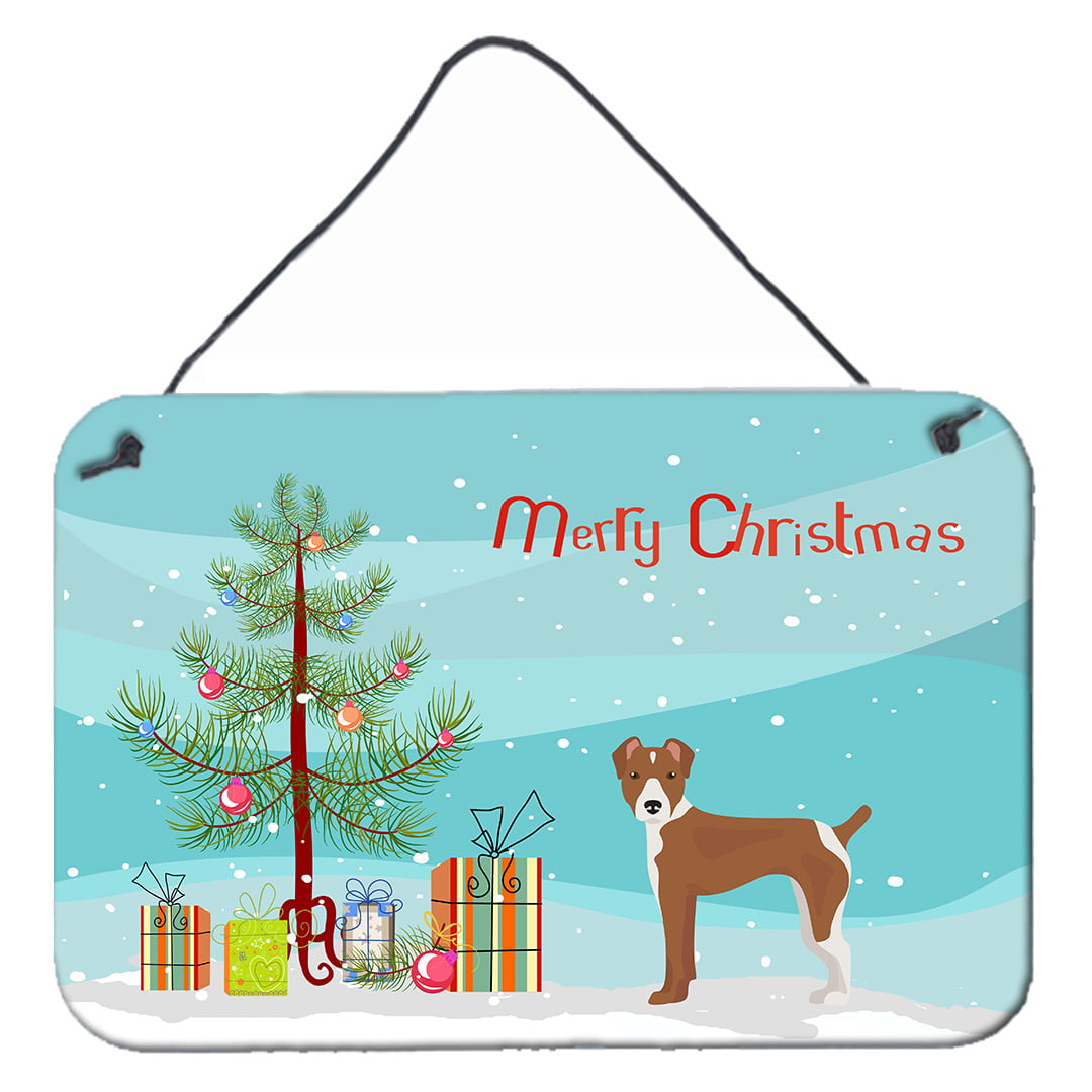 Rat Terrier Christmas Tree Wall or Door Hanging Prints