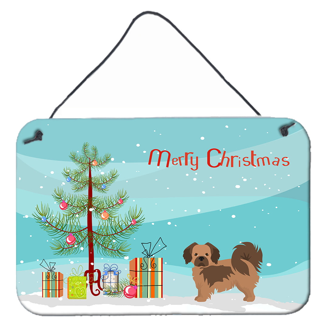 Tibetan Spaniel Christmas Tree Wall or Door Hanging Prints