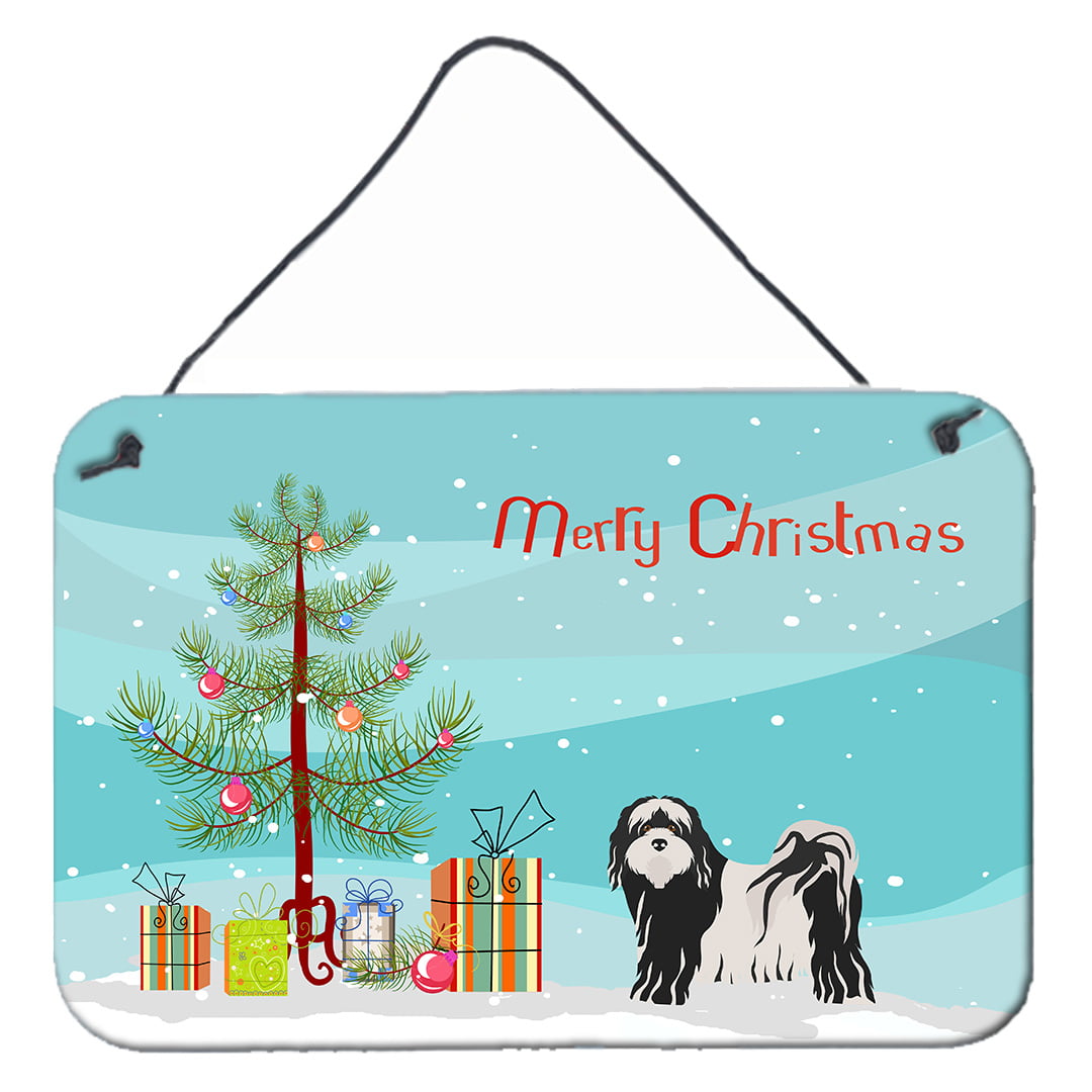 Tibetan Terrier Christmas Tree Wall or Door Hanging Prints