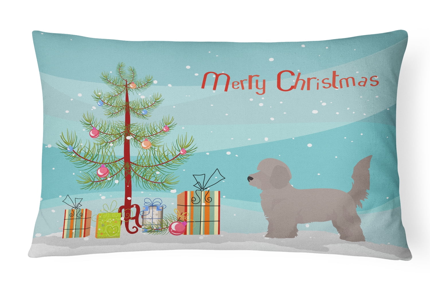 Doxiepoo Christmas Tree Canvas Fabric Decorative Pillow