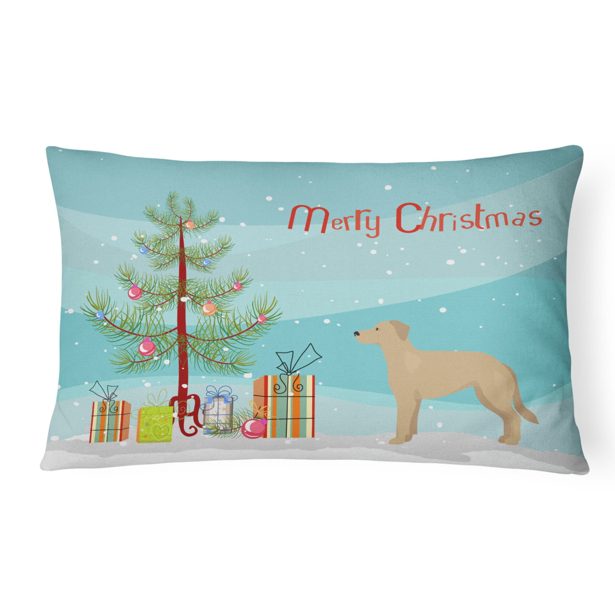 German Sheprador No.1 Christmas Tree Canvas Fabric Decorative Pillow