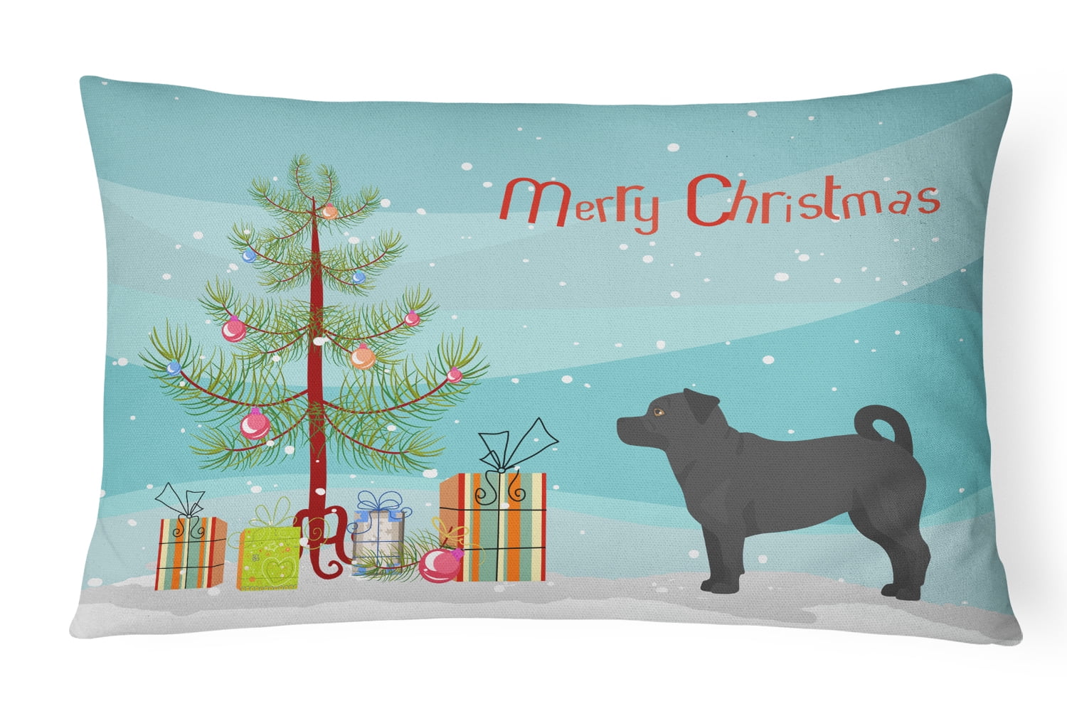 Balck Jug Christmas Tree Canvas Fabric Decorative Pillow