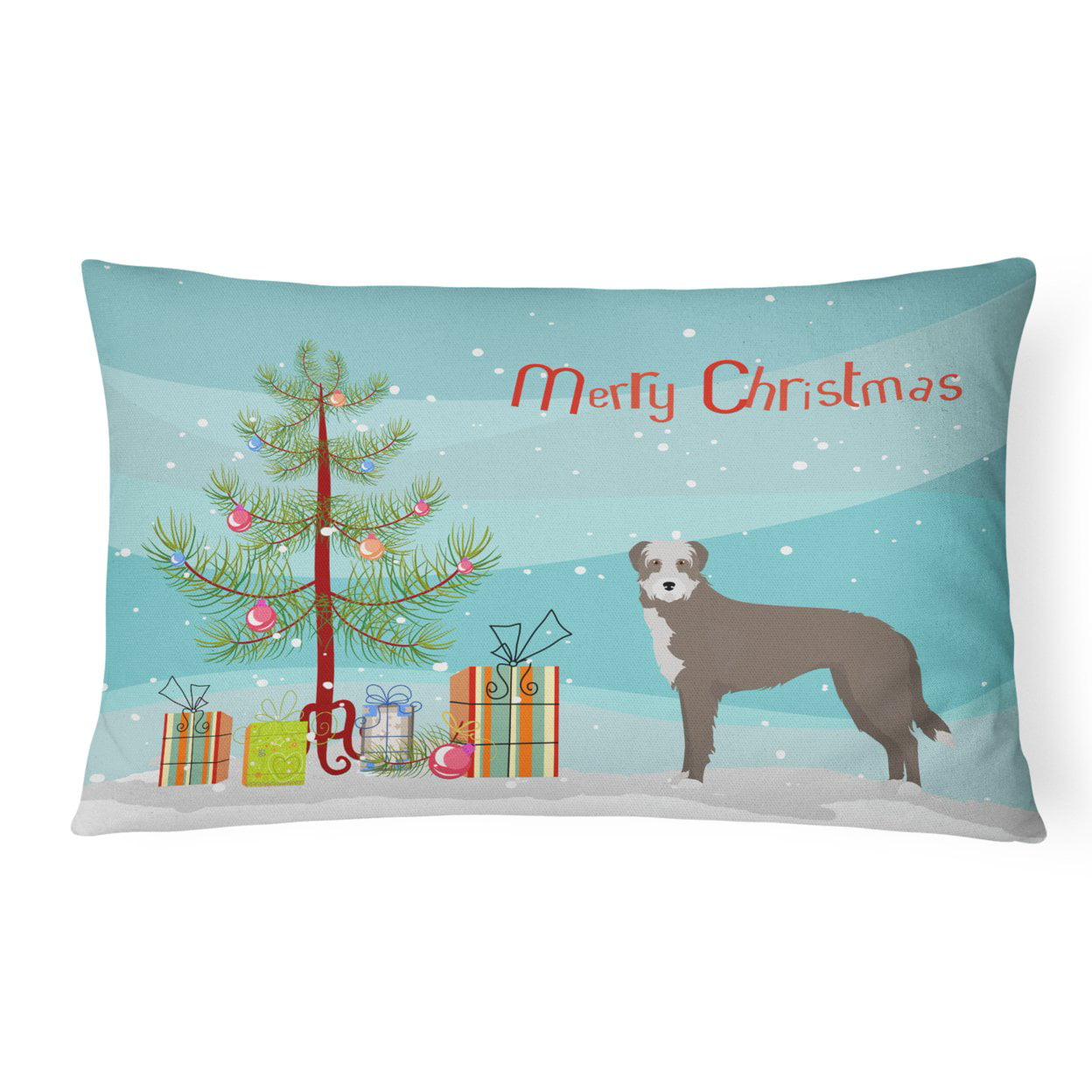 Lurcher No.1 Christmas Tree Canvas Fabric Decorative Pillow