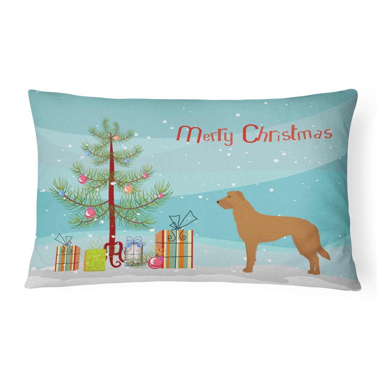 Lurcher No.2 Christmas Tree Canvas Fabric Decorative Pillow