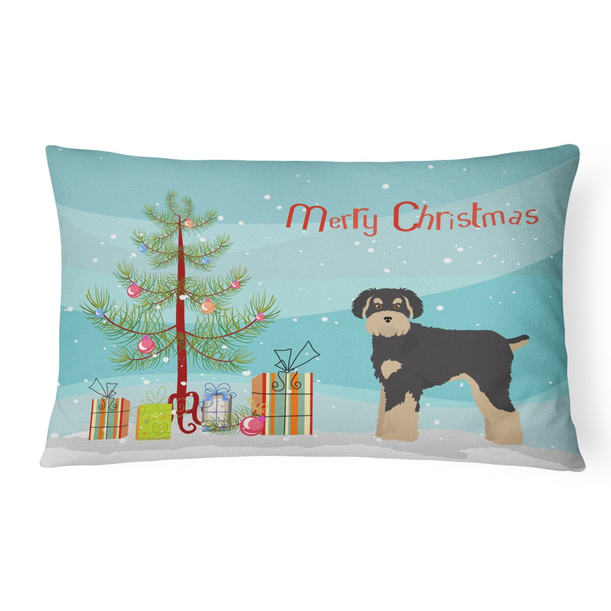 Schnoodle Christmas Tree Canvas Fabric Decorative Pillow