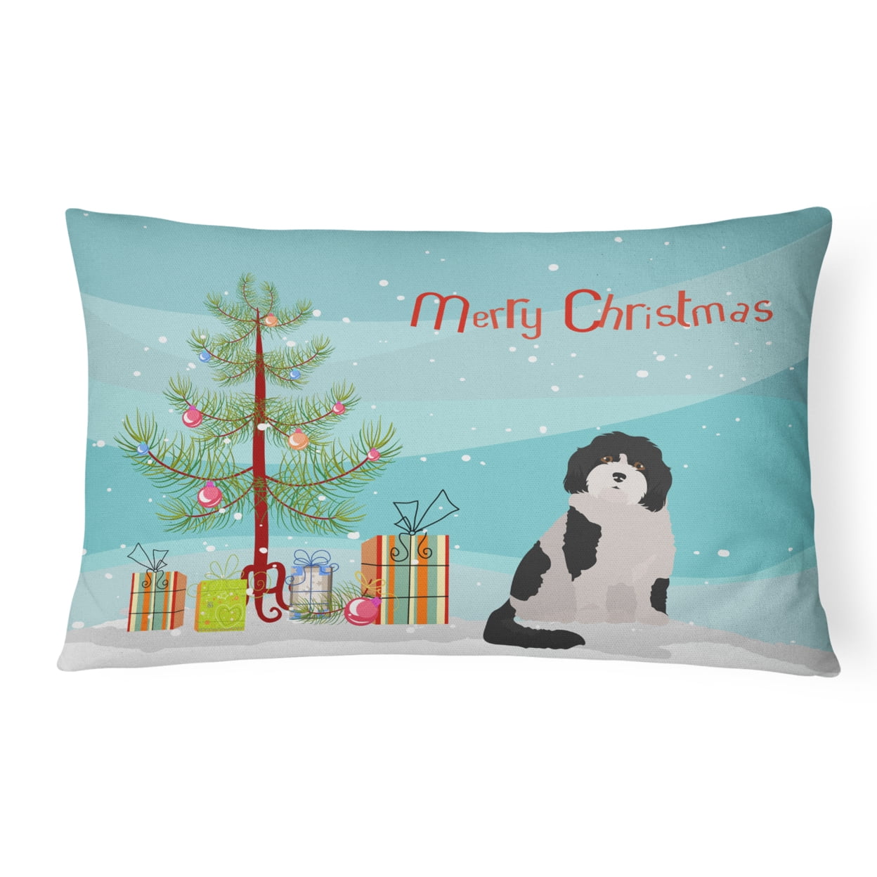 Cavachon No.3 Christmas Tree Canvas Fabric Decorative Pillow