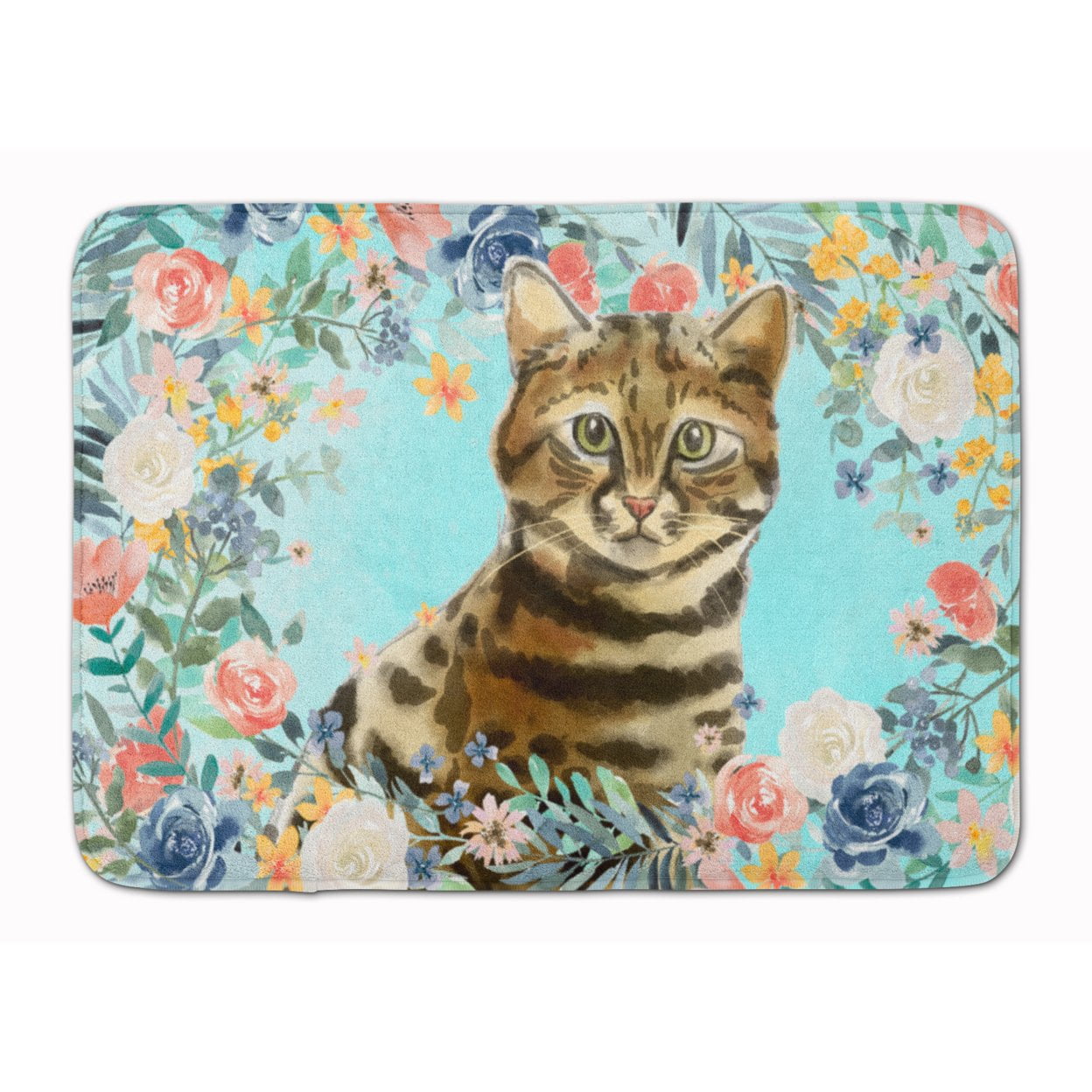 CK3389RUG Bengal Spring Flowers Machine Washable Memory Foam Mat